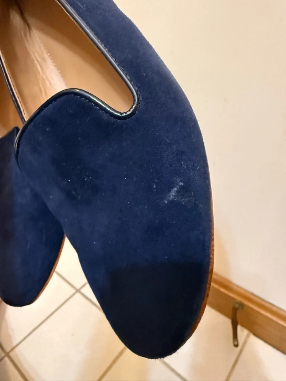 J. Crew Navy Suede Loafers